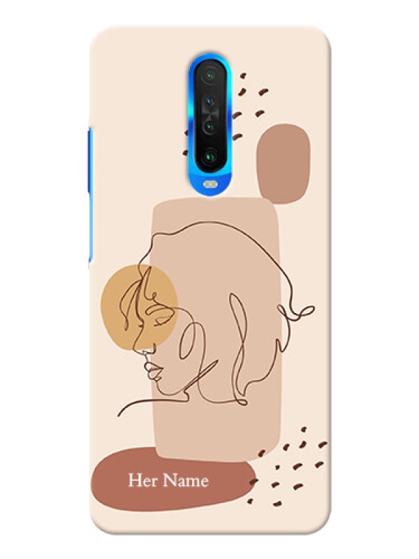 Custom Poco X2 Custom Phone Covers: Calm Woman line art Design