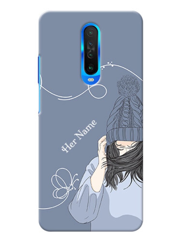 Custom Poco X2 Custom Mobile Case with Girl in winter outfit Design