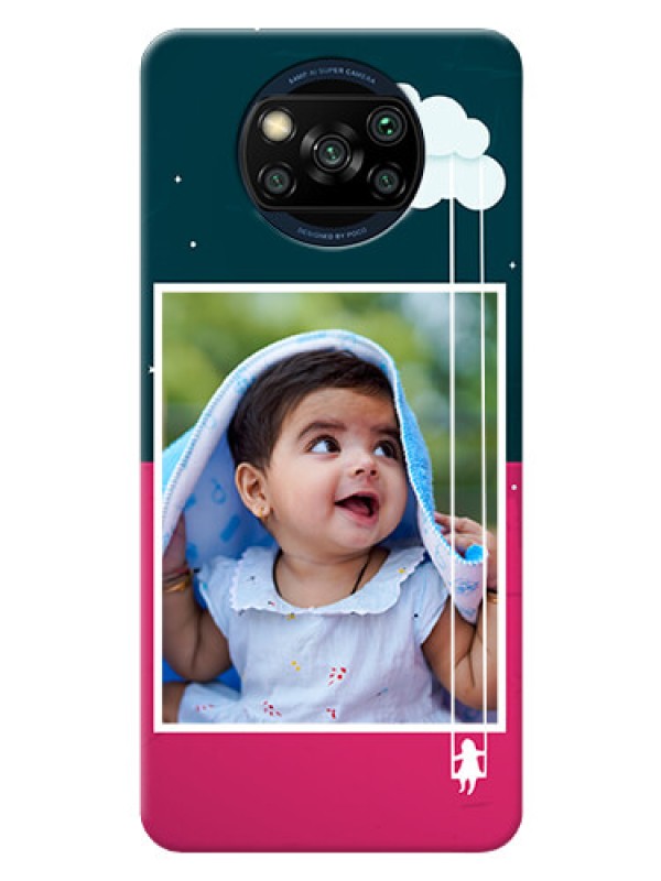 Custom Poco X3 Pro custom phone covers: Cute Girl with Cloud Design