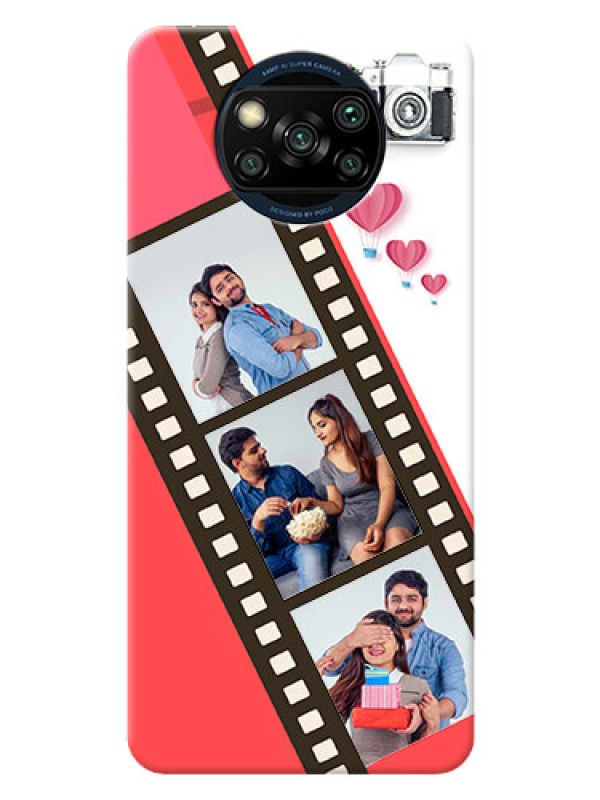 Custom Poco X3 Pro custom phone covers: 3 Image Holder with Film Reel