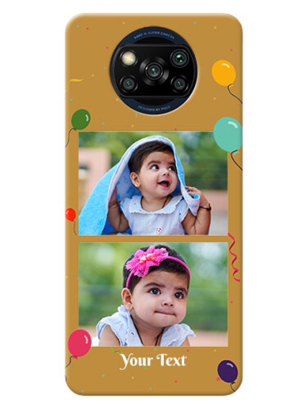 Custom Poco X3 Pro Phone Covers: Image Holder with Birthday Celebrations Design