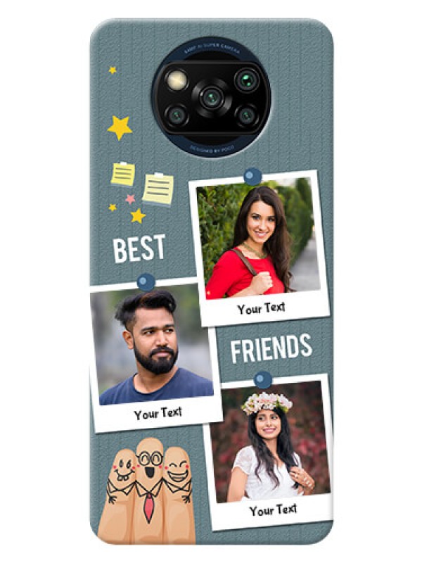 Custom Poco X3 Pro Mobile Cases: Sticky Frames and Friendship Design