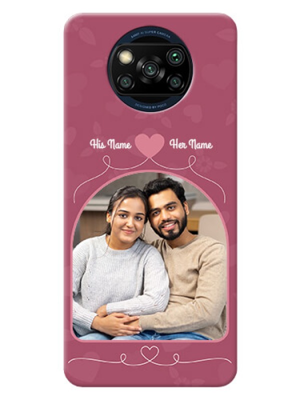 Custom Poco X3 Pro mobile phone covers: Love Floral Design