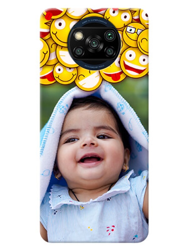Custom Poco X3 Pro Custom Phone Cases with Smiley Emoji Design