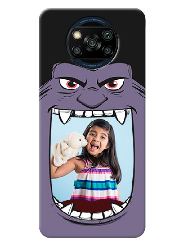 Custom Poco X3 Pro Personalised Phone Covers: Angry Monster Design