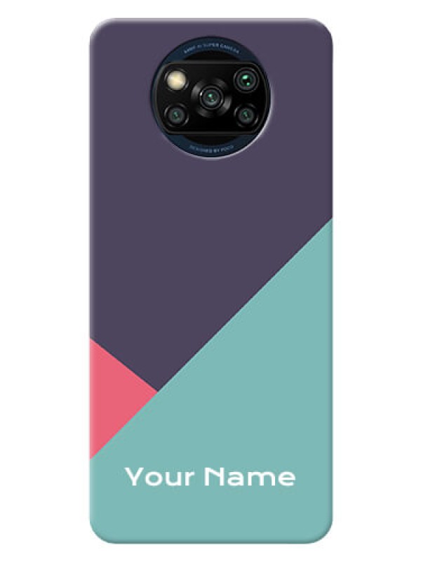 Custom Poco X3 Pro Custom Phone Cases: Tri Color abstract Design