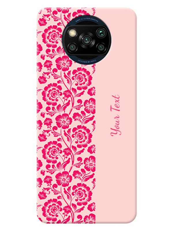 Custom Poco X3 Pro Phone Back Covers: Attractive Floral Pattern Design