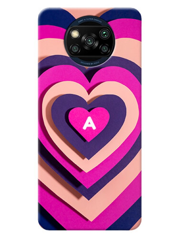Custom Poco X3 Pro Custom Mobile Case with Cute Heart Pattern Design