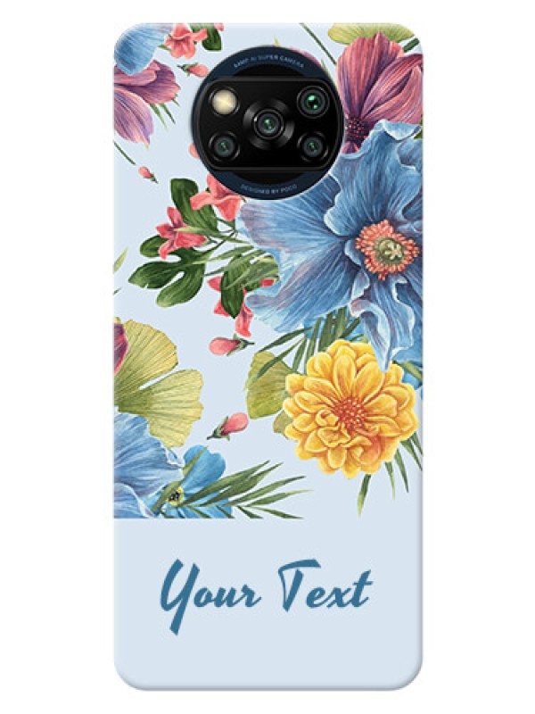 Custom Poco X3 Pro Custom Phone Cases: Stunning Watercolored Flowers Painting Design