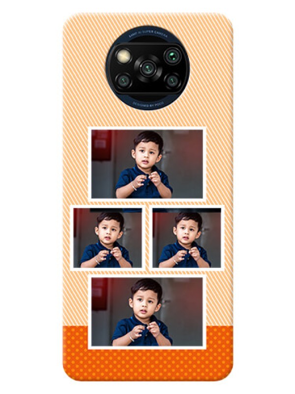 Custom Poco X3 Mobile Back Covers: Bulk Photos Upload Design