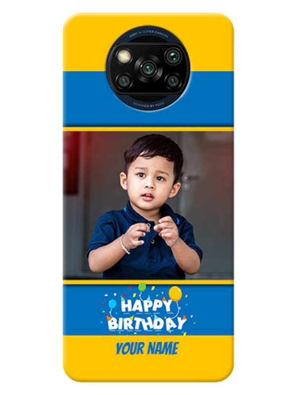 Custom Poco X3 Mobile Back Covers Online: Birthday Wishes Design