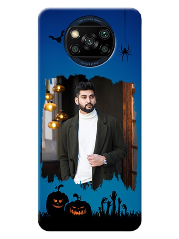 Custom Poco X3 mobile cases online with pro Halloween design 