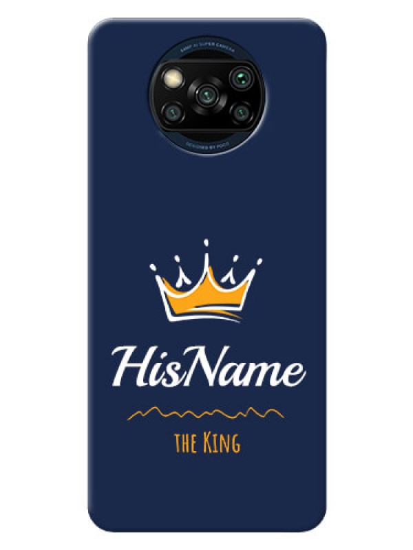 Custom Poco X3 King Phone Case with Name