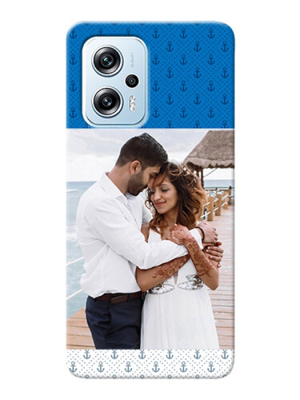 Custom Poco X4 GT 5G Mobile Phone Covers: Blue Anchors Design