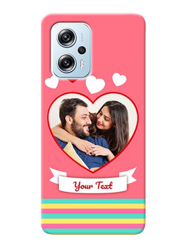 Custom Poco X4 GT 5G Personalised mobile covers: Love Doodle Design