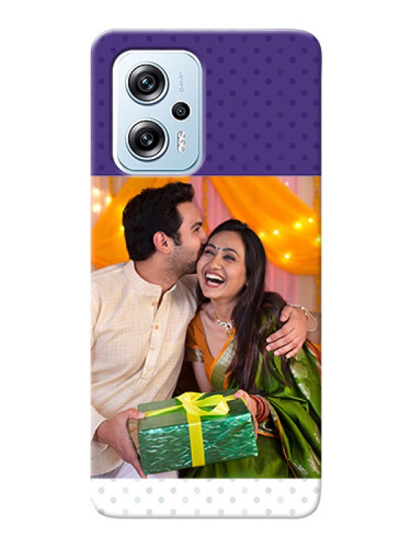 Custom Poco X4 GT 5G mobile phone cases: Violet Pattern Design