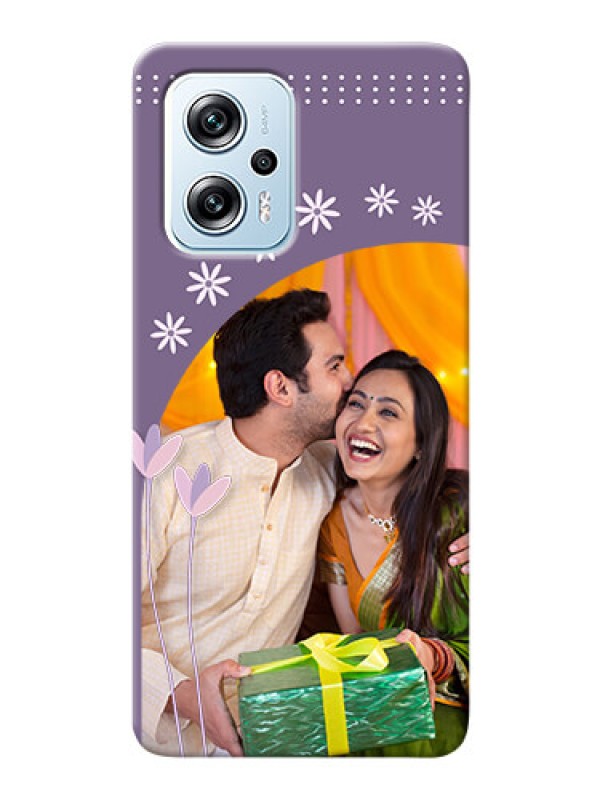 Custom Poco X4 GT 5G Phone covers for girls: lavender flowers design 