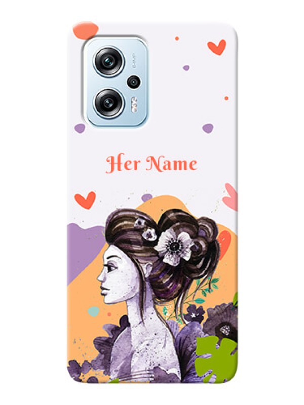Custom Poco X4 Gt 5G Custom Mobile Case with Woman And Nature Design