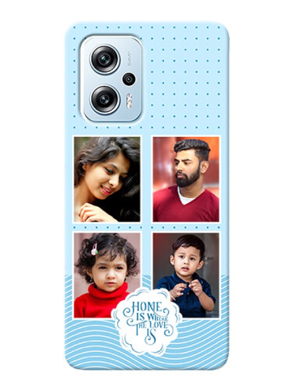 Custom Poco X4 Gt 5G Custom Phone Covers: Cute love quote with 4 pic upload Design