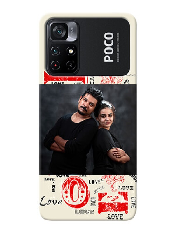 Custom Poco X4 Pro 5G mobile cases online: Trendy Love Design Case