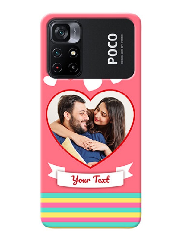 Custom Poco X4 Pro 5G Personalised mobile covers: Love Doodle Design