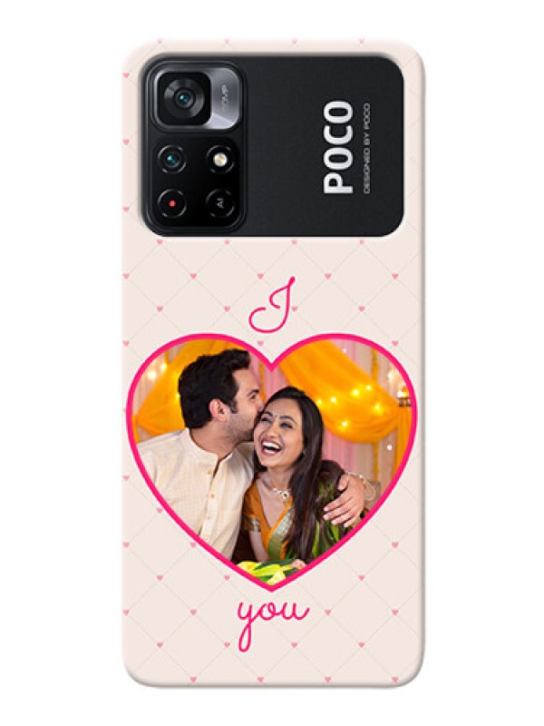 Custom Poco X4 Pro 5G Personalized Mobile Covers: Heart Shape Design