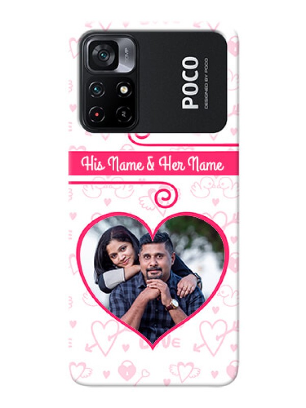 Custom Poco X4 Pro 5G Personalized Phone Cases: Heart Shape Love Design