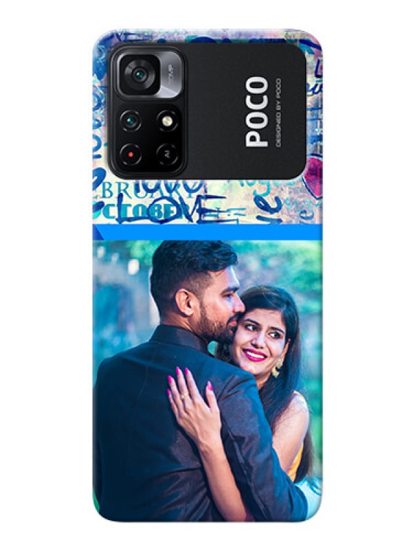 Custom Poco X4 Pro 5G Mobile Covers Online: Colorful Love Design