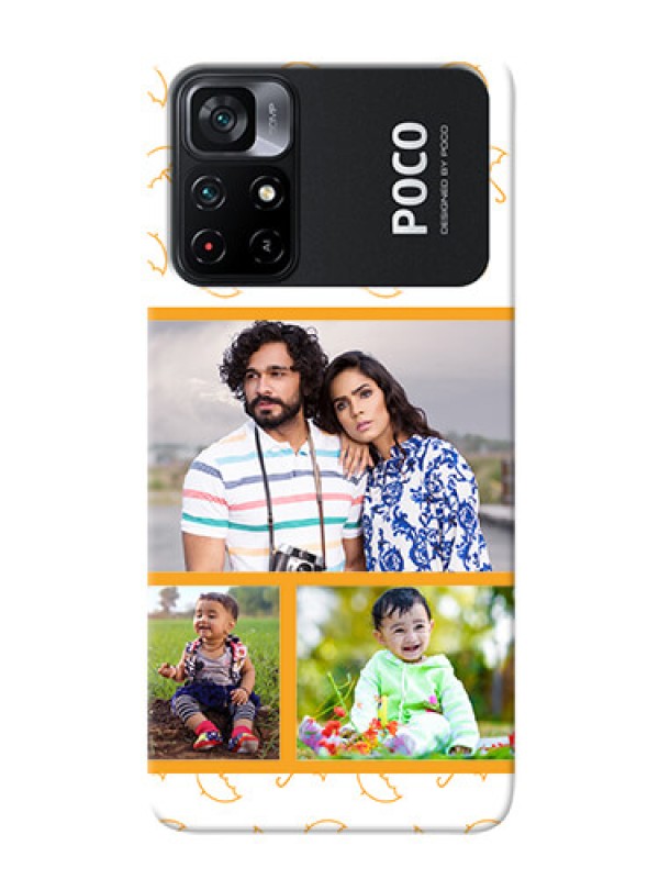 Custom Poco X4 Pro 5G Personalised Phone Cases: Yellow Pattern Design