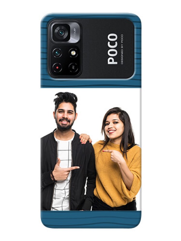 Custom Poco X4 Pro 5G Custom Phone Cases: Blue Pattern Cover Design