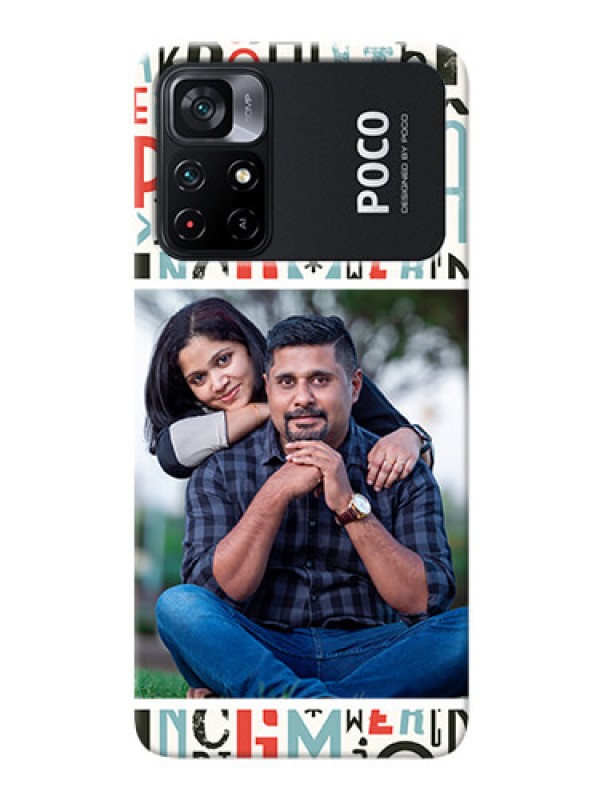 Custom Poco X4 Pro 5G custom mobile phone covers: Alphabet Design