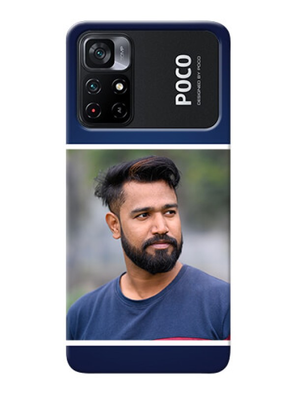 Custom Poco X4 Pro 5G Mobile Cases: Simple Royal Blue Design