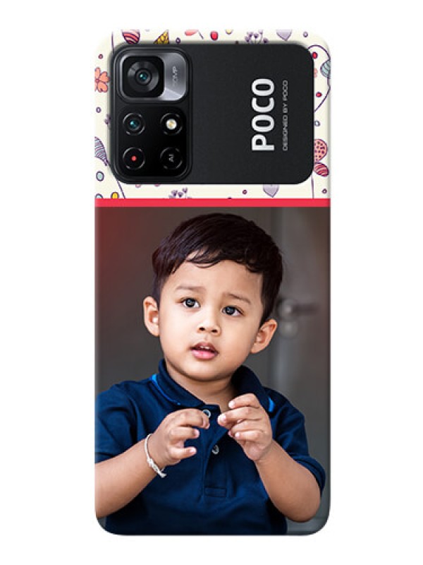 Custom Poco X4 Pro 5G phone back covers: Premium Floral Design