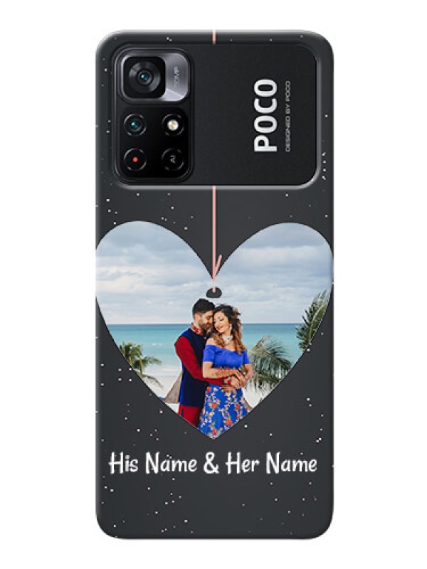 Custom Poco X4 Pro 5G custom phone cases: Hanging Heart Design
