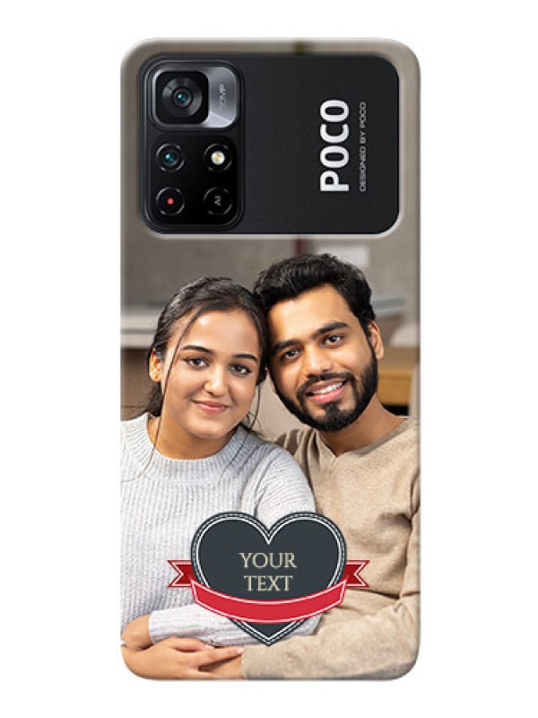 Custom Poco X4 Pro 5G mobile back covers online: Just Married Couple Design