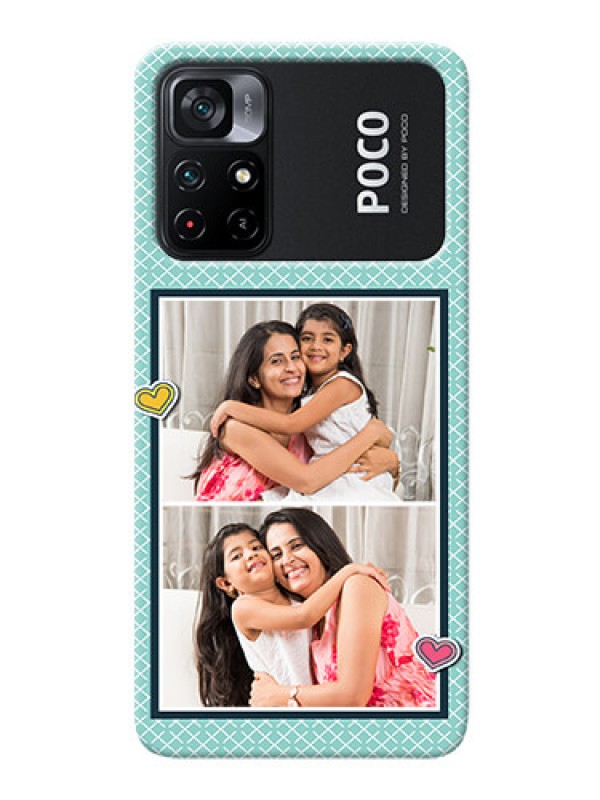 Custom Poco X4 Pro 5G Custom Phone Cases: 2 Image Holder with Pattern Design