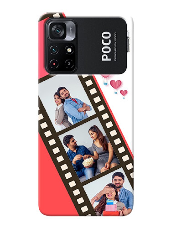 Custom Poco X4 Pro 5G custom phone covers: 3 Image Holder with Film Reel