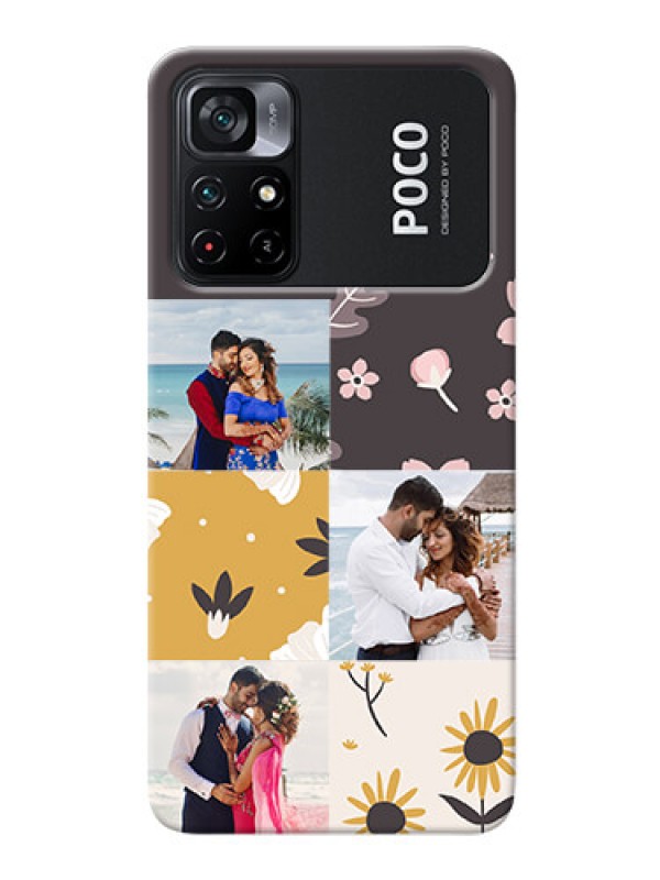 Custom Poco X4 Pro 5G phone cases online: 3 Images with Floral Design