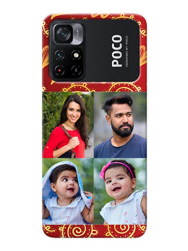 Custom Poco X4 Pro 5G Mobile Phone Cases: 4 Image Traditional Design