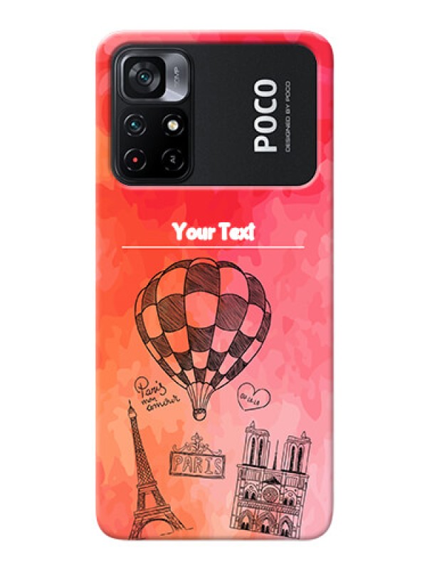 Custom Poco X4 Pro 5G Personalized Mobile Covers: Paris Theme Design