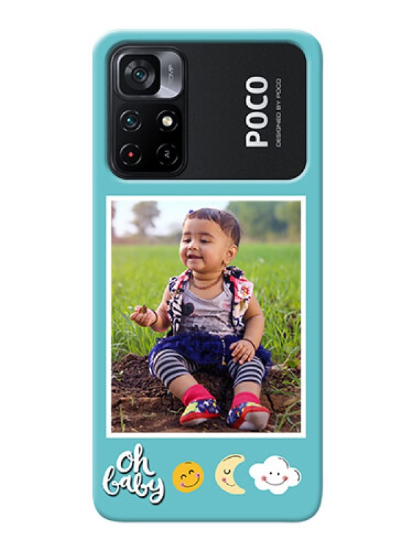 Custom Poco X4 Pro 5G Personalised Phone Cases: Smiley Kids Stars Design