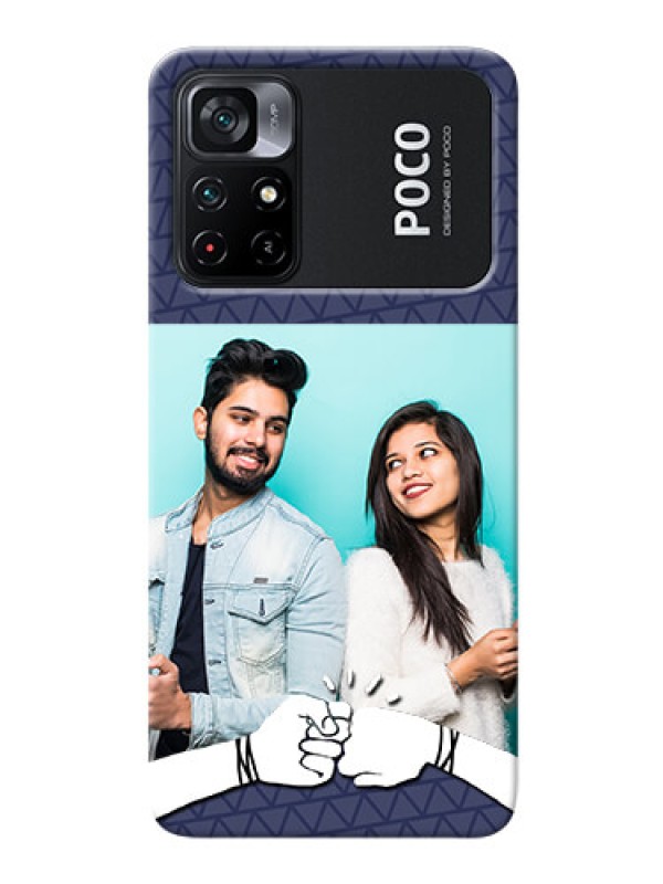 Custom Poco X4 Pro 5G Mobile Covers Online with Best Friends Design 