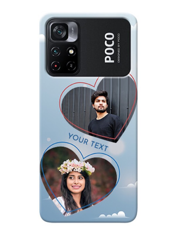 Custom Poco X4 Pro 5G Phone Cases: Blue Color Couple Design 