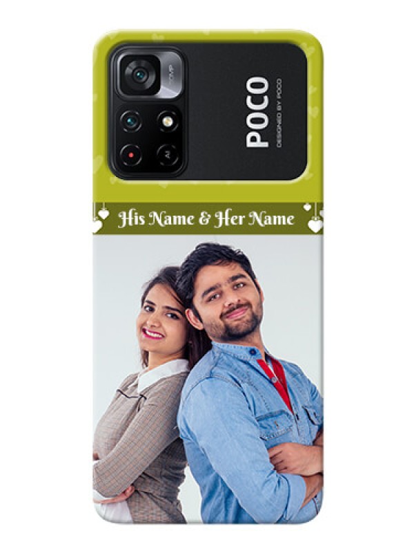 Custom Poco X4 Pro 5G custom mobile covers: You & Me Heart Design