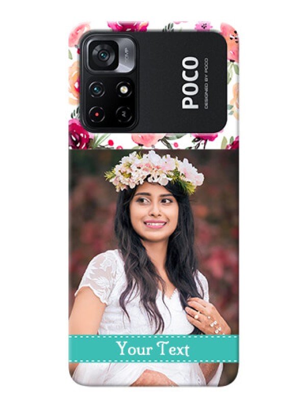 Custom Poco X4 Pro 5G Personalized Mobile Cases: Watercolor Floral Design