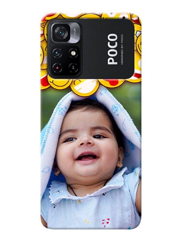 Custom Poco X4 Pro 5G Custom Phone Cases with Smiley Emoji Design