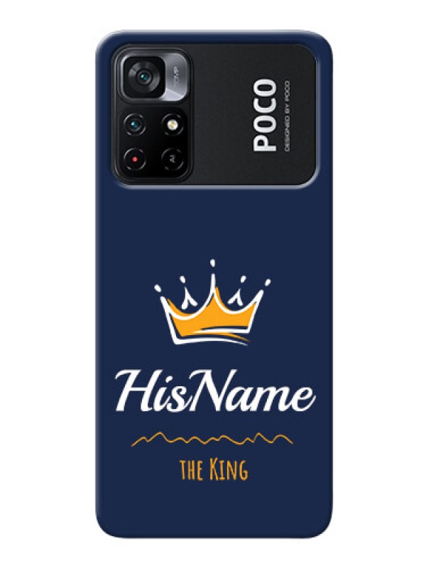 Custom Poco X4 Pro 5G King Phone Case with Name