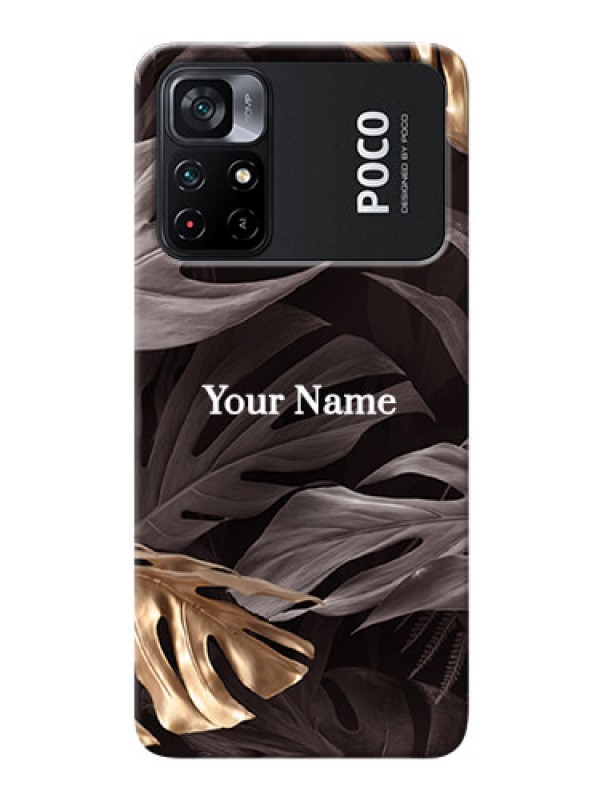 Custom Poco X4 Pro 5G Mobile Back Covers: Wild Leaves digital paint Design