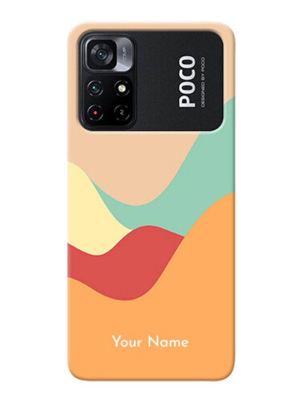 Custom Poco X4 Pro 5G Custom Mobile Case with Ocean Waves Multi-colour Design