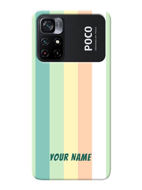 Custom Poco X4 Pro 5G Back Covers: Multi-colour Stripes Design